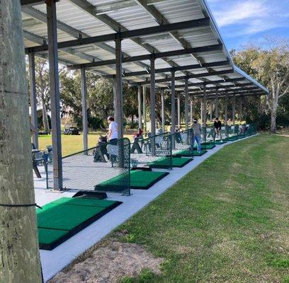 New covered mat tee area