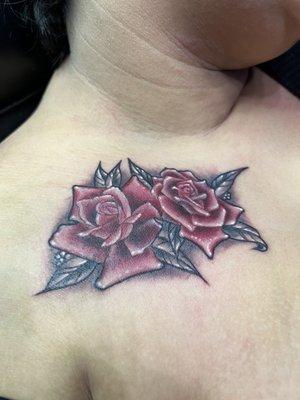 Rose coverup done by 831 INK premier tattoo artist Gabe Monterey Ca