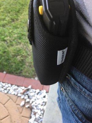 New 5.11 TDU belt works very well with my personal compact taser and OEM holster!