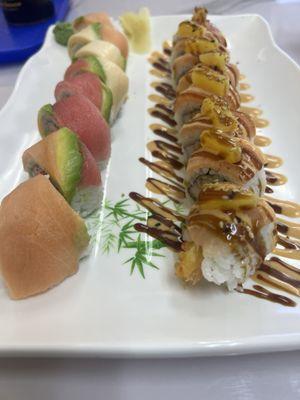 Rainbow roll and Hawaii  roll