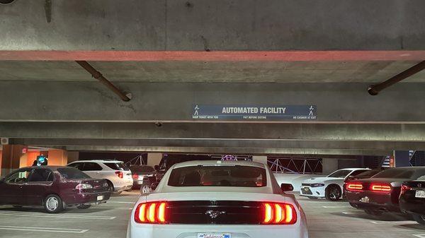 Haven't moved in an hour, up on the 6th level. LBC needs to regulate on these parking structures.