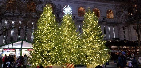 Bryant Park Christmas Trees.