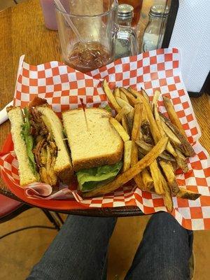 Fried tomato sandwich