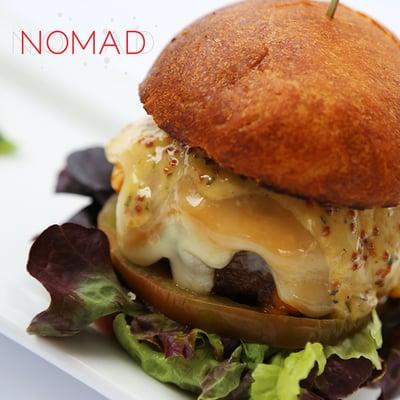 "GRASS FED-NEIFFER RANCH" CHEESEBURGER (1/2 lb) fontina and colby cheeses, toasted brioche bun, bibb lettuce,and  carmalized red onion.