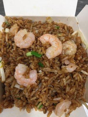 Now using larger shrimps in our small and large orders of Shrimp Fried Rice, same old price!