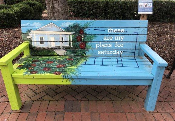 Meeting place - love this bench!