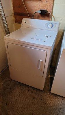 This dryer was so loud! A good vacuuming and a maintenance kit installed it runs beautifully, For under $200!