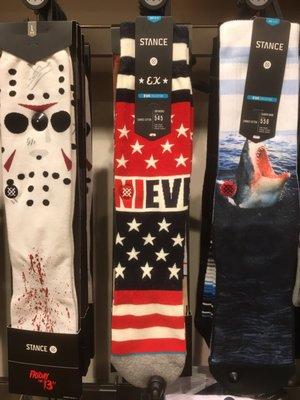 1/20/18. Saturday afternoon. Jason Vorhees. Evel Knievel. Great White Shark. Socks!!