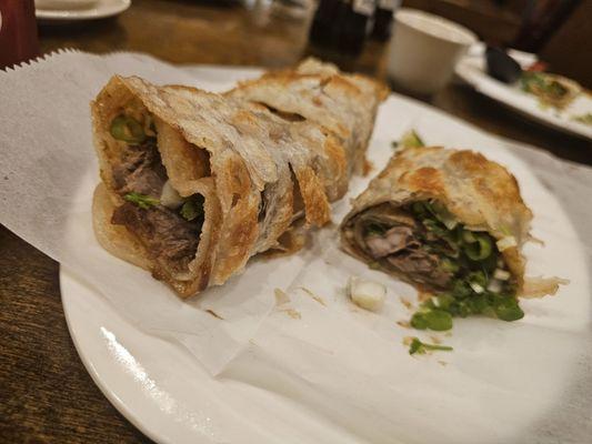 Crispy beef roll. Don't remember the exact name for it but it was delicious.