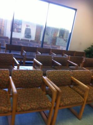 A rare sighting! An empty waiting room!