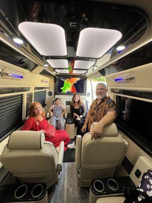 The Mercedes luxury Sprinter Van