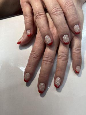 uv gel with French red