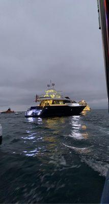 View of the boat from the dock in Catalina!