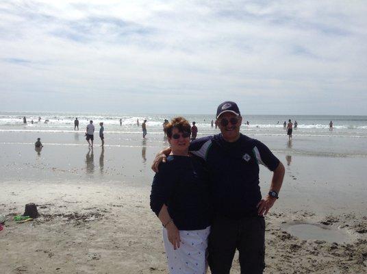 Dale and Christie on Pacific Beach in San Diego, CA