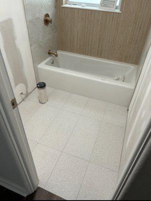 Guest bath tile floor