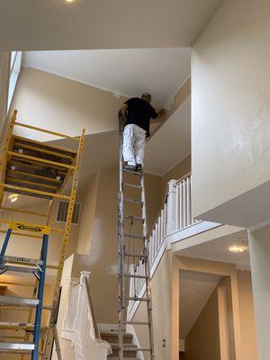 High work on vaulted ceiling