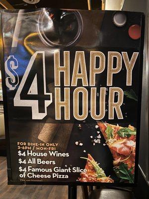 Happy Hour as of December 2021