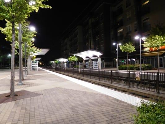 Baylor University Medical Center Station at night