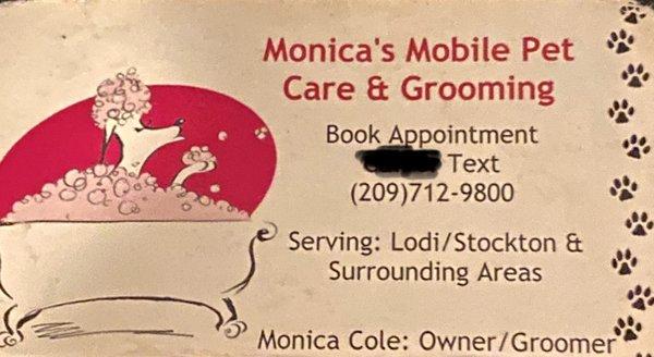 Monica's Mobile Pet Grooming