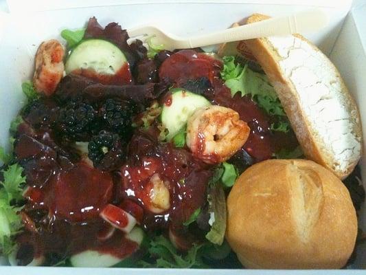 Blackberry Prawn Salad from Jillbee Delivers.