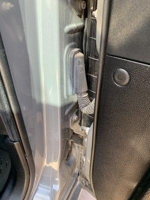 Door jam not wiped down