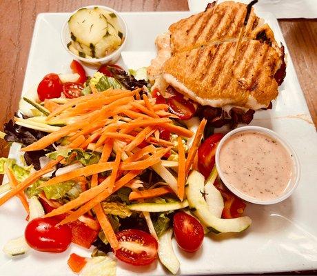 Pastrami Knish with side salad