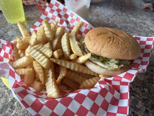 Cheeseburger basket