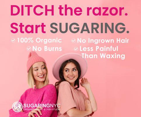 Want to see what Sugaring is all about?  Stop in for a FREE bikini or underarm wax!