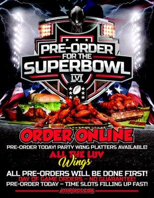 GET READY!!! PRE-ORDERS ARE NOW BEING ACCEPTED!!!!SAME DAY ORDERING CANNOT BE GUARANTEED!!!TIME SLOTS FILLING UP FAST!!!