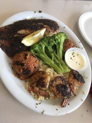 Blackened Combo Fish and Shrimp Special