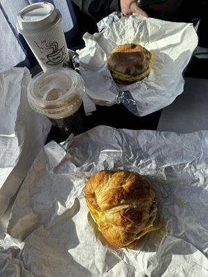 Nitro cold brew, hot coffee, and freshly made breakfast sandwiches.