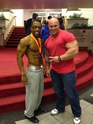 One of my clients competing in men physique .