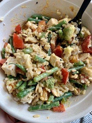 Paleo bowl with brown rice and tofu