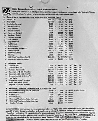 Here's their rate & material schedule as of May 2022. Just an incredible range they can charge for each service.