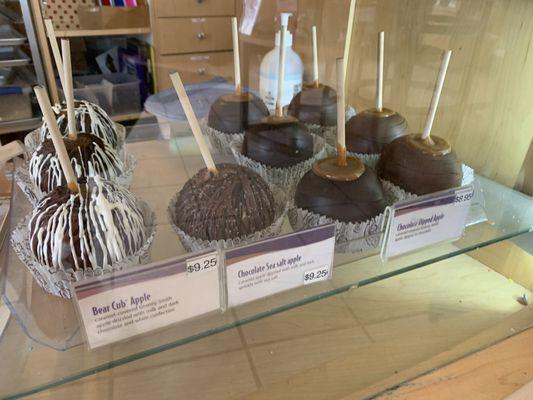 Bear Cub Apple, Chocolate Sea Salt Apple, Chocolate Dipped Apple