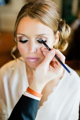 Detail of makeup from a wedding at Salon Teez by our award-winning team