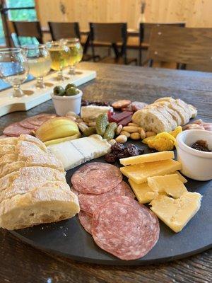 Charcuterie Board and tasting flight