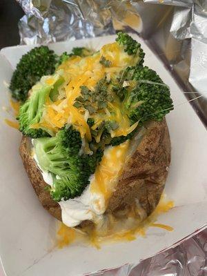 Broccoli and Cheese Spud! So good!