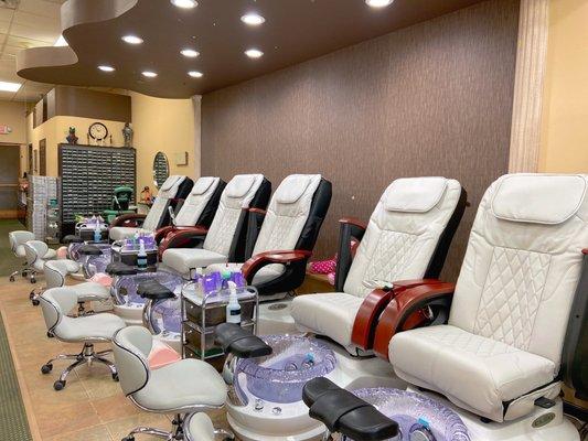 Couple-seat for friends, family, and couple available as well when getting your pedicure and spa together!