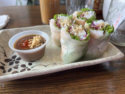 Shrimp Spring Rolls.   Fresh & light.