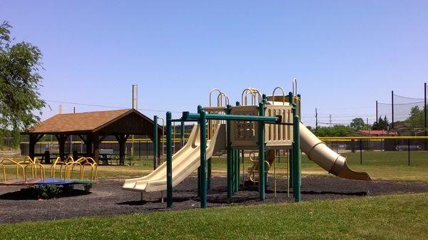 old playground near the baseball field