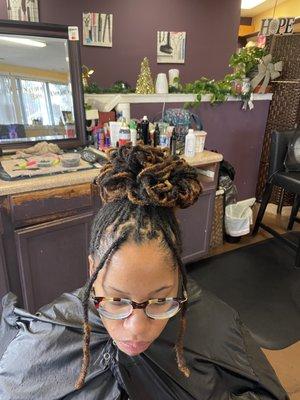 Updo locs