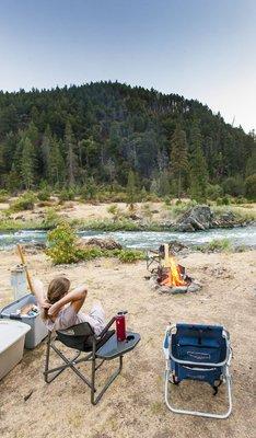 View from one of the riverfront campsites