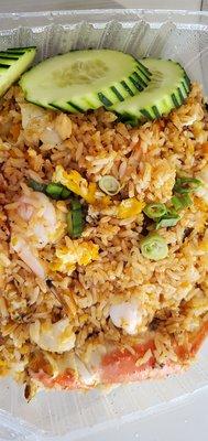 Seafood fried rice.