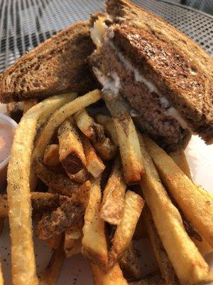 Had to have a bite before I snapped a picture of the patty melt! YUM!!