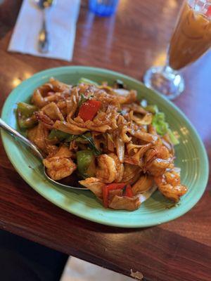 Drunken Noodle with Prawns