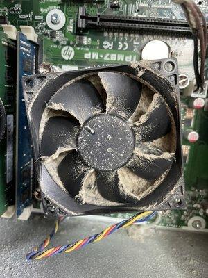 Computer over heating, found out why.