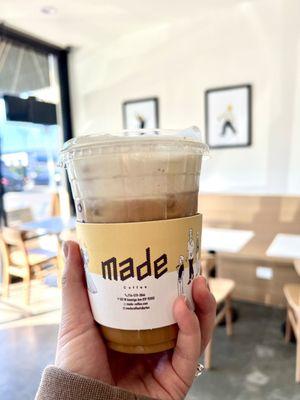 Cereal iced latte with cold foam ($7.50)