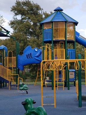 Part of the big playground by the tennis courts