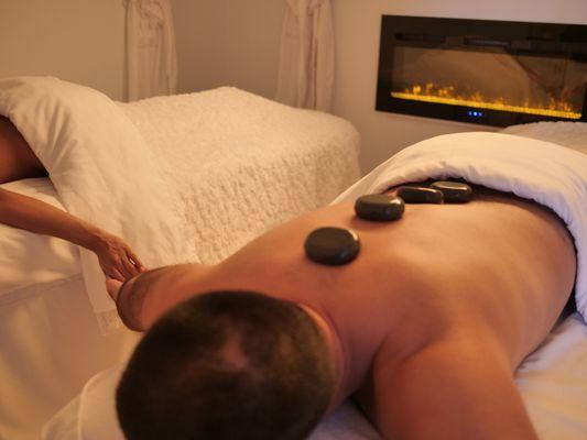 Couple Massage-Hot stone